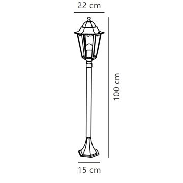 Nordlux - Λάμπα εξωτερικού χώρου CARDIFF 1xE27/60W/230V IP44