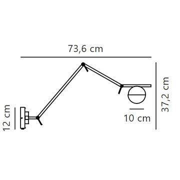 Nordlux - Λάμπα τοίχου CONTINA 1xG9/5W/230V μαύρο