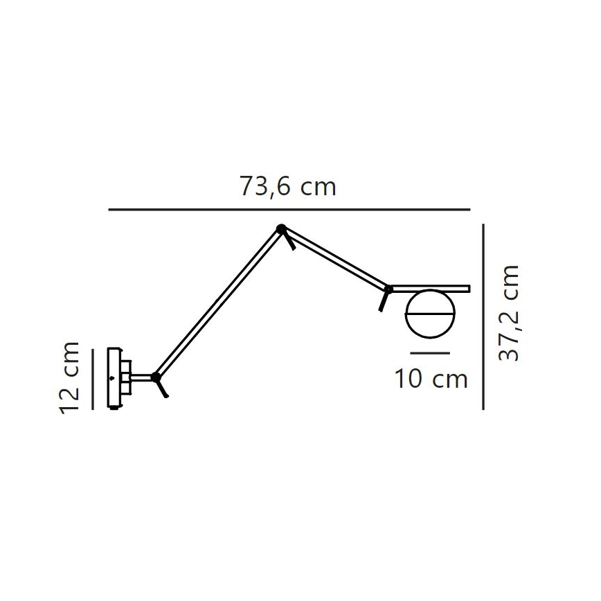 Nordlux - Λάμπα τοίχου CONTINA 1xG9/5W/230V μαύρο