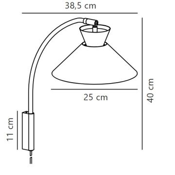 Nordlux - Λάμπα τοίχου DIAL 1xE27/40W/230V γκρι