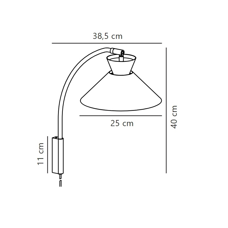 Nordlux - Λάμπα τοίχου DIAL 1xE27/40W/230V γκρι