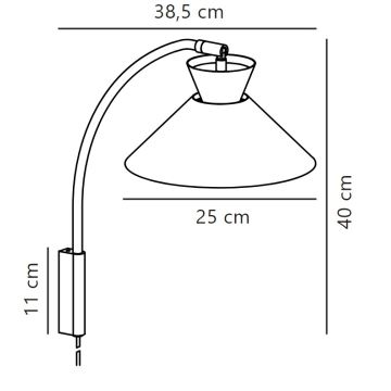 Nordlux - Λάμπα τοίχου DIAL 1xE27/40W/230V μαύρο