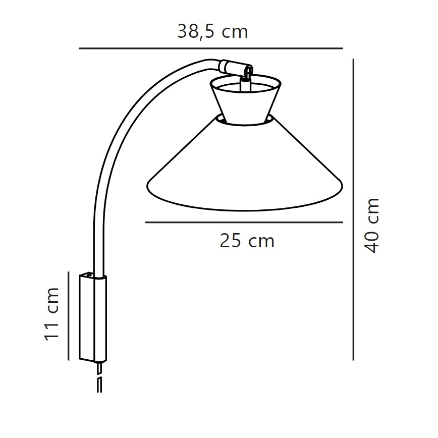 Nordlux - Λάμπα τοίχου DIAL 1xE27/40W/230V μαύρο