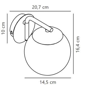 Nordlux - Λάμπα τοίχου GRANT 1xE14/40W/230V χρυσαφί