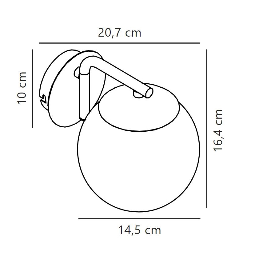 Nordlux - Λάμπα τοίχου GRANT 1xE14/40W/230V χρυσαφί