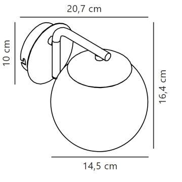 Nordlux - Λάμπα τοίχου GRANT 1xE14/40W/230V μαύρο