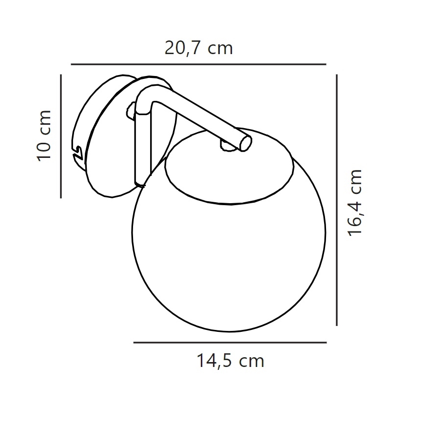 Nordlux - Λάμπα τοίχου GRANT 1xE14/40W/230V μαύρο