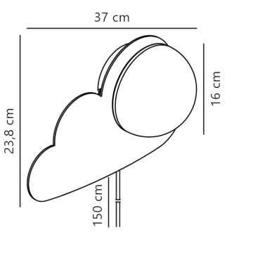 Nordlux - Παιδικό φωτιστικό τοίχου SKYKU CLOUD 1xE14/25W/230V σύννεφο