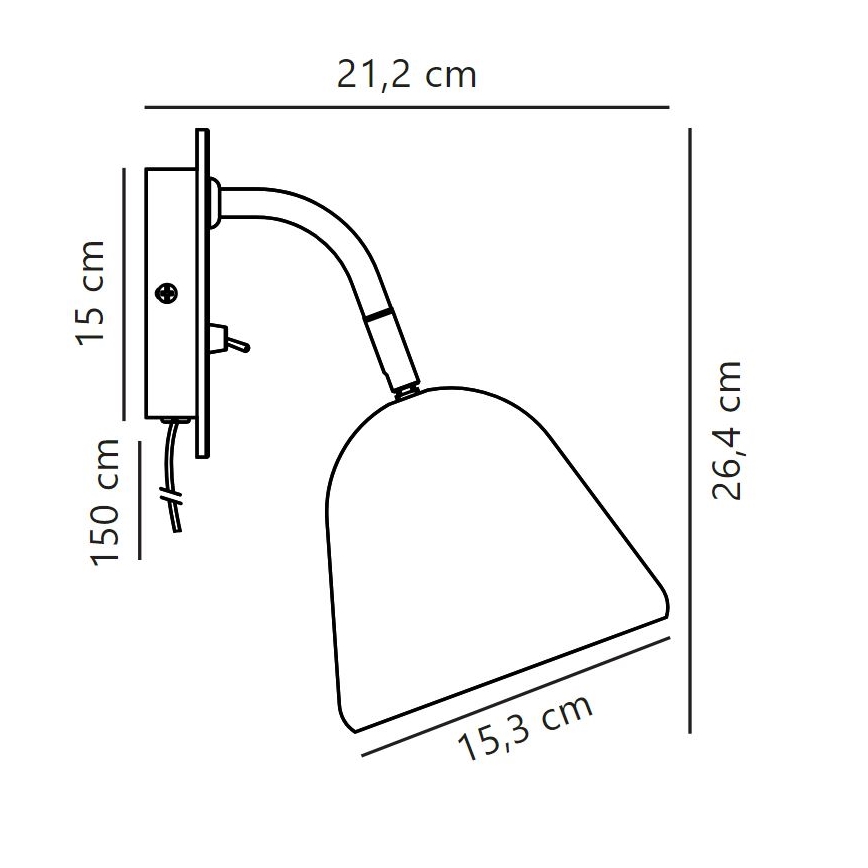 Nordlux - Προβολέας τοίχου FLEUR 1xE14/15W/230V