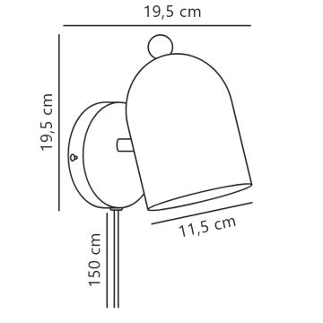 Nordlux - Προβολέας τοίχου GASTON 1xE27/15W/230V λευκό