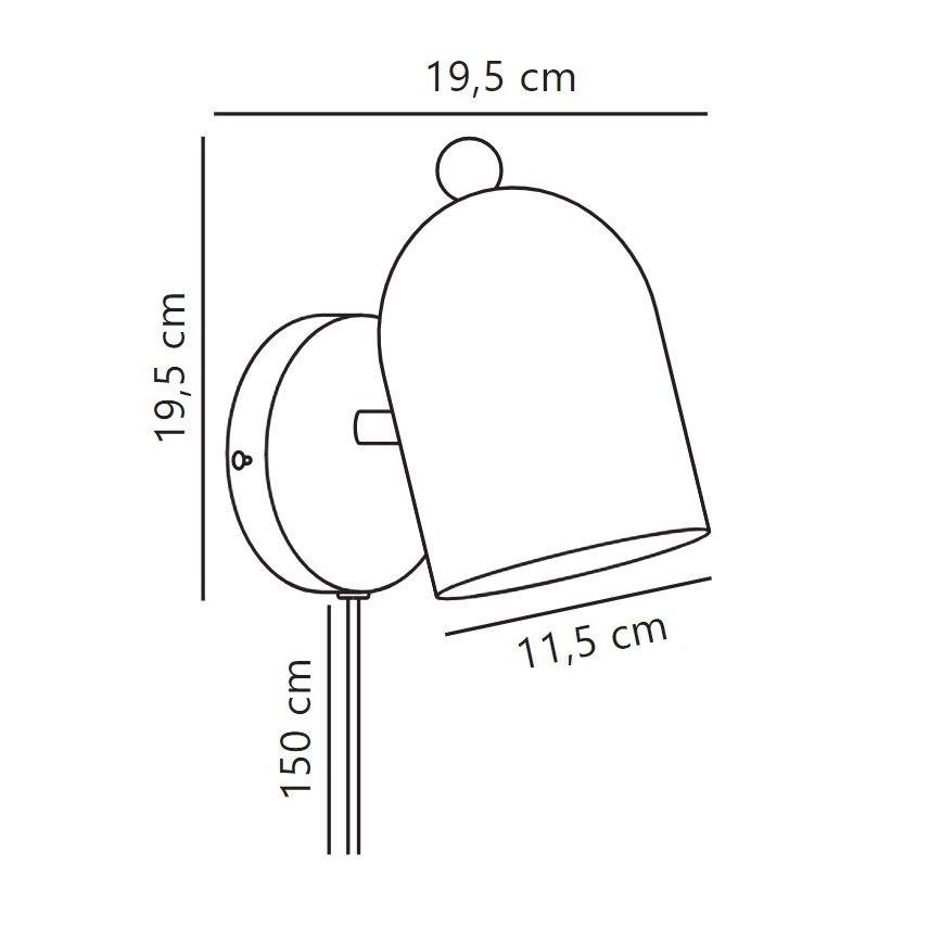 Nordlux - Προβολέας τοίχου GASTON 1xE27/15W/230V λευκό