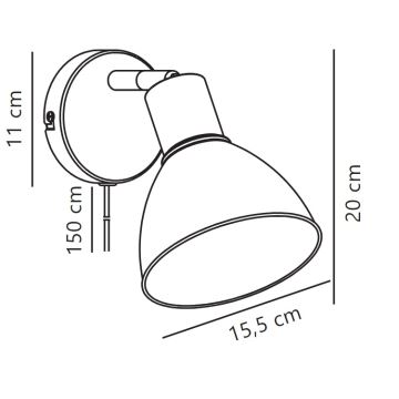 Nordlux - Προβολέας τοίχου POP 1xE27/18W/230V λευκό