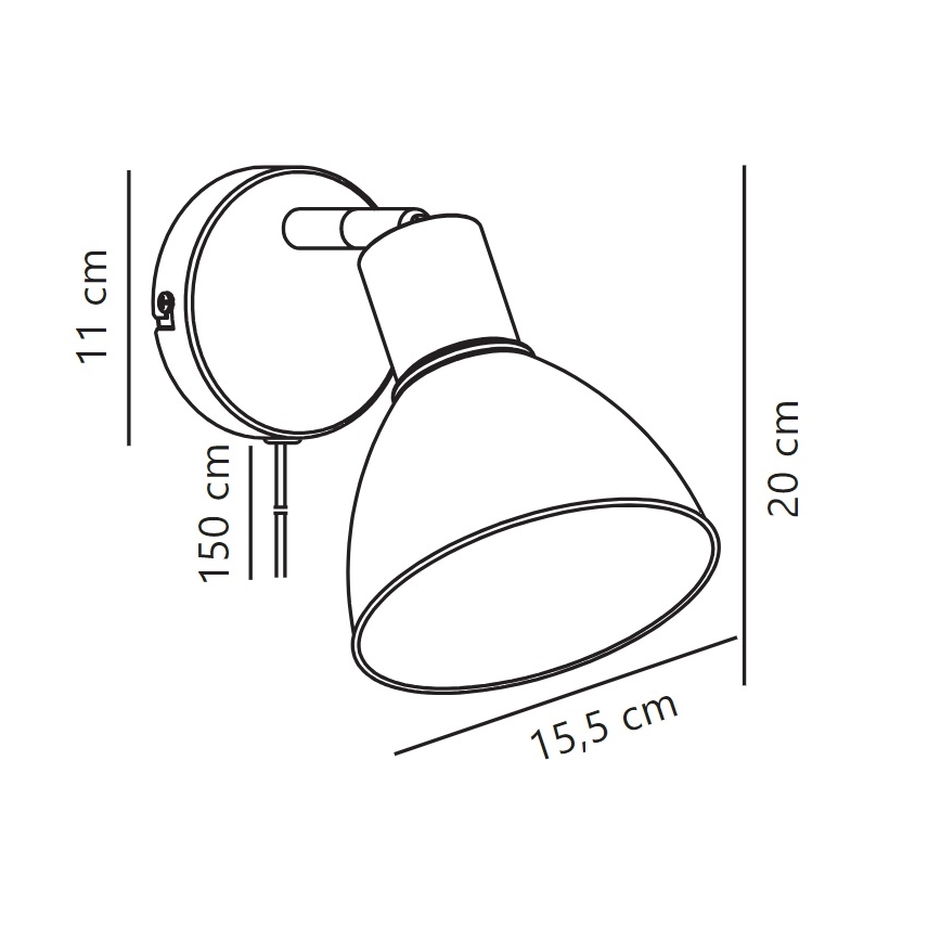 Nordlux - Προβολέας τοίχου POP 1xE27/18W/230V λευκό