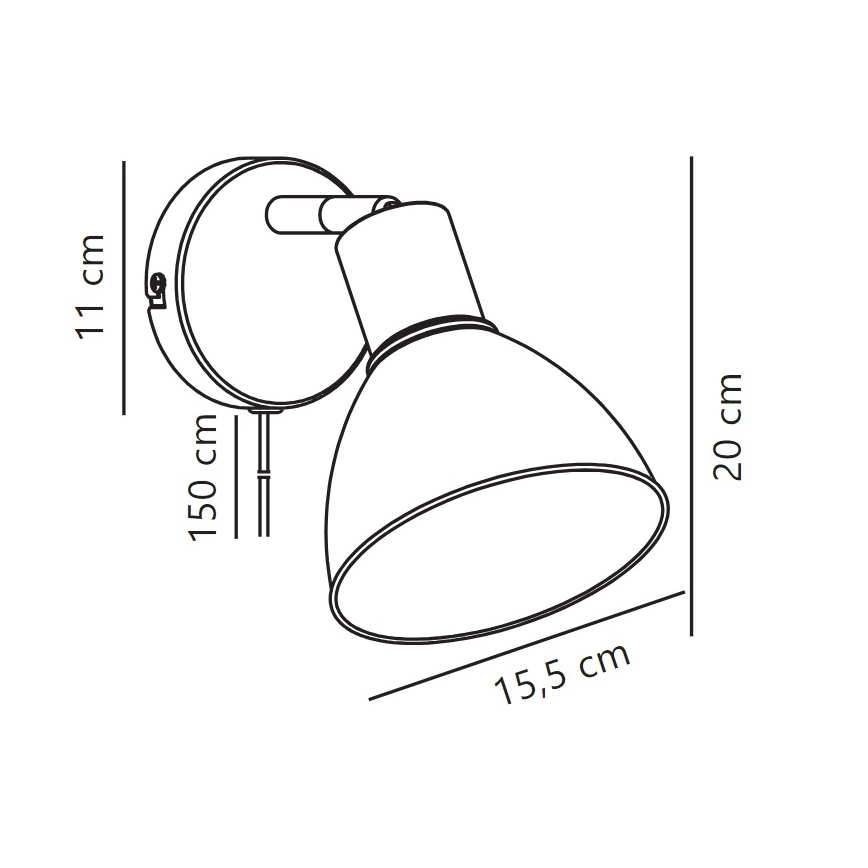 Nordlux - Προβολέας τοίχου POP 1xE27/18W/230V μαύρο/χρώμιο