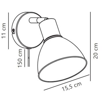 Nordlux - Προβολέας τοίχου POP 1xE27/18W/230V μέντα