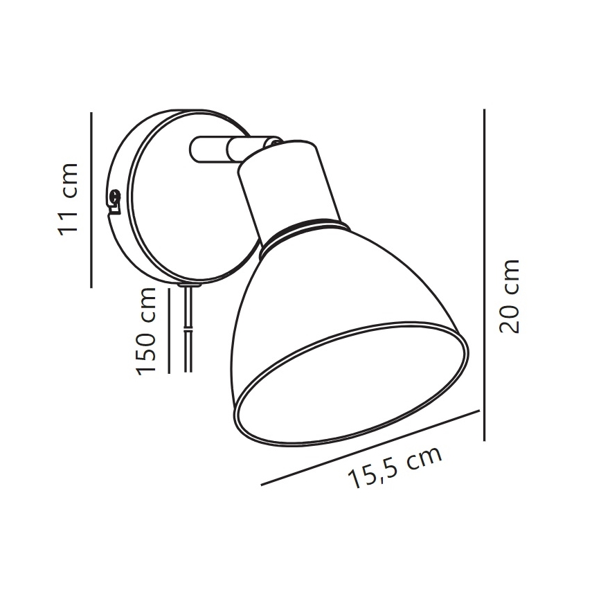 Nordlux - Προβολέας τοίχου POP 1xE27/18W/230V μέντα