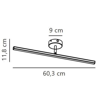 Nordlux - Φωτισμός καθρέφτη μπάνιου LED IP LED/7,2W/230V IP44 60 cm ματ χρώμιο