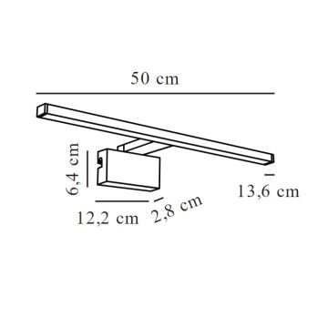 Nordlux - Φωτισμός καθρέφτη μπάνιου LED MARLEE LED/8,9W/230V IP44 3000K 50 cm γυαλιστερό χρώμιο