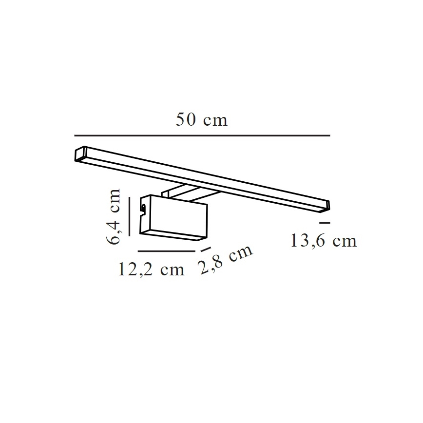 Nordlux - Φωτισμός καθρέφτη μπάνιου LED MARLEE LED/8,9W/230V IP44 3000K 50 cm γυαλιστερό χρώμιο