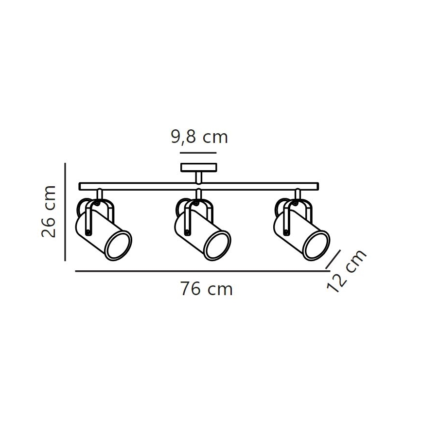 Nordlux - Φωτιστικό σποτ PORTER 3xE27/25W/230V