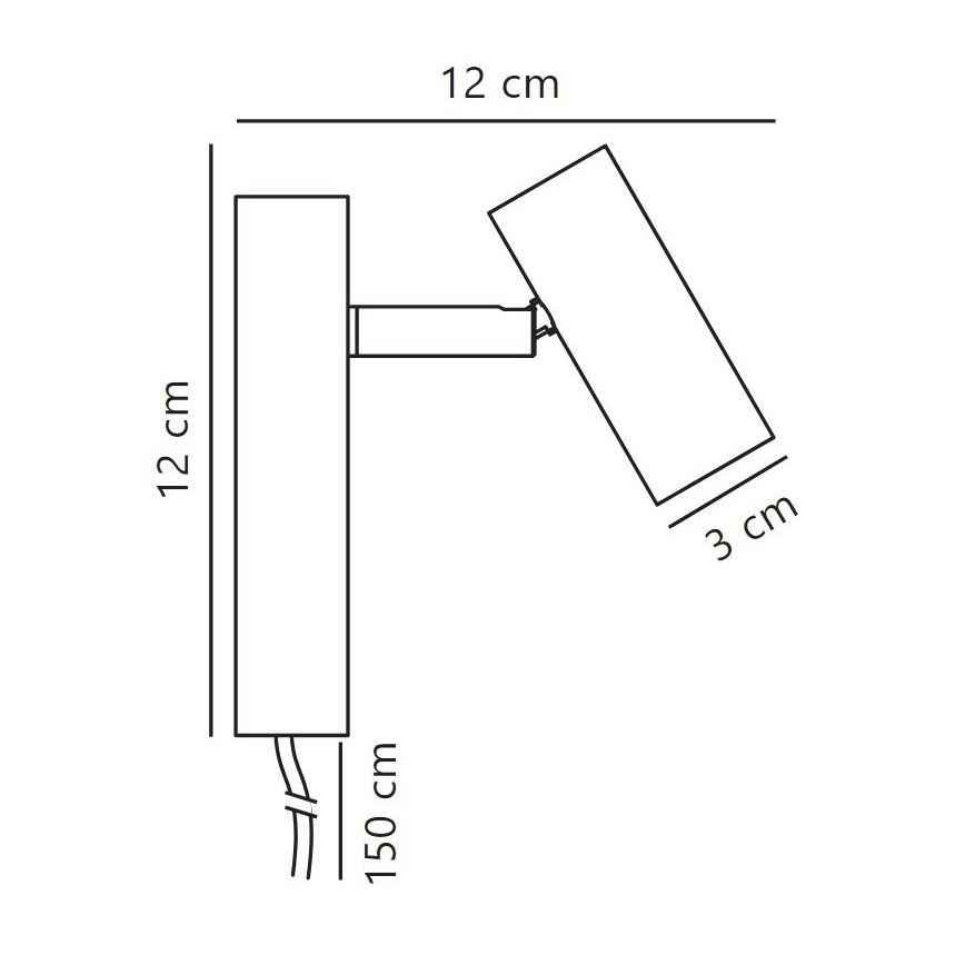 Nordlux - Φωτιστικό σποτ τοίχου dimming LED OMARI LED/3,2W/230V μαύρο