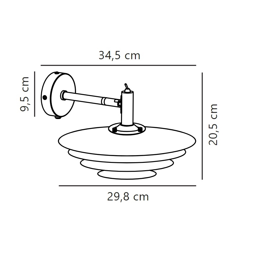 Nordlux - Φωτιστικό τοίχου BRETAGNE 1xG9/25W/230V ανθρακί