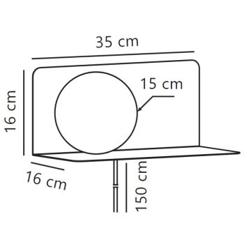 Nordlux - Φωτιστικό τοίχου με ράφι LILIBETH 1xE14/25W/230V καφέ