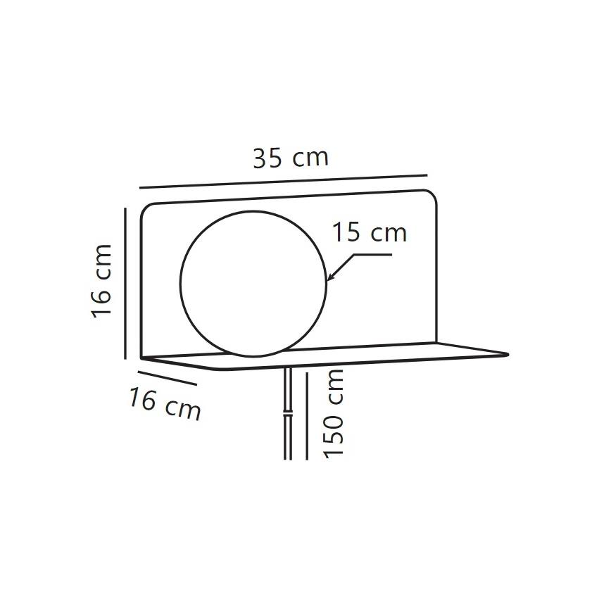 Nordlux - Φωτιστικό τοίχου με ράφι LILIBETH 1xE14/25W/230V καφέ