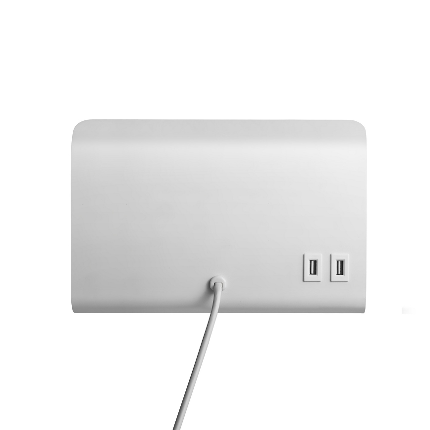 Nordlux - Σποτ τοίχου με ράφι και USB ROOMI 1xGU10/8W/230V λευκό