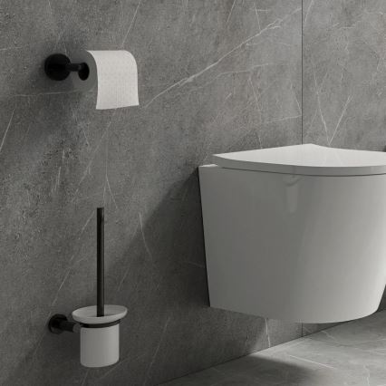 OMNIRES MP60510BL - Χαρτοθήκη MODERN PROJECT ματ μαύρο