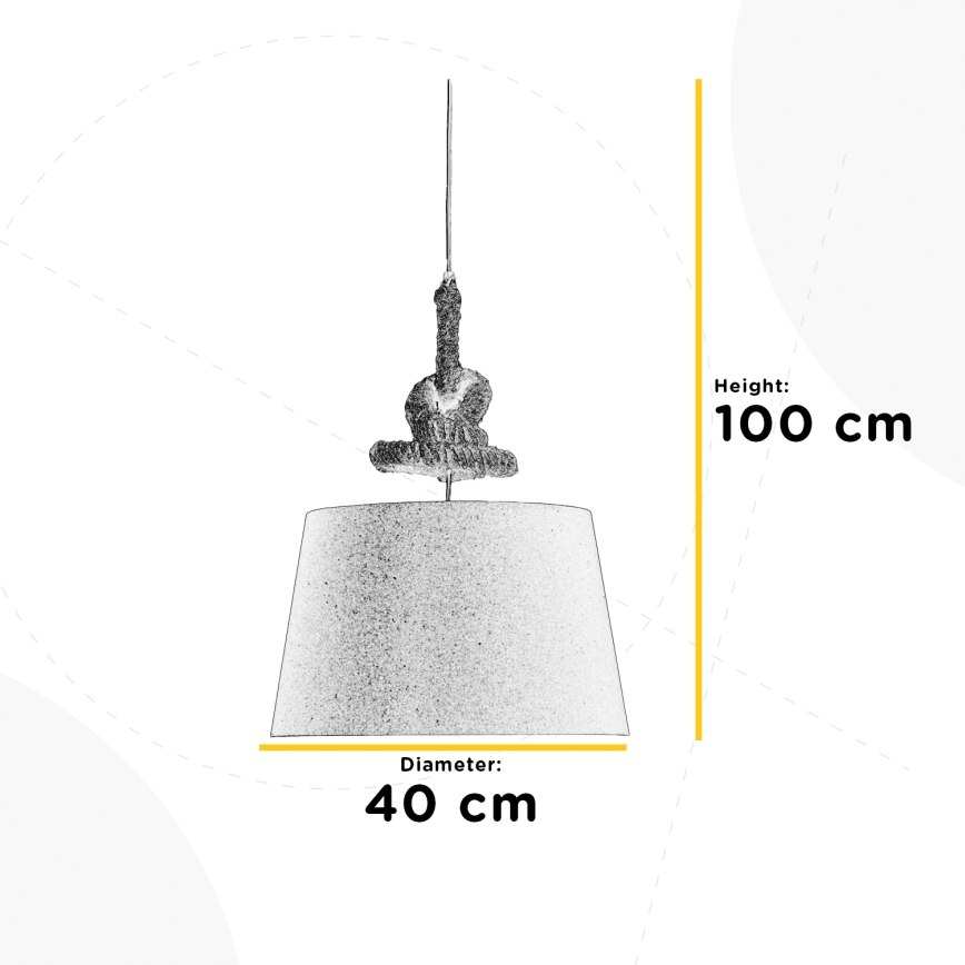 ONLI - Κρεμαστό φωτιστικό οροφής CORDA 1xE27/22W/230V μπεζ