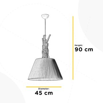 ONLI - Κρεμαστό φωτιστικό οροφής WOODY 1xE27/22W/230V