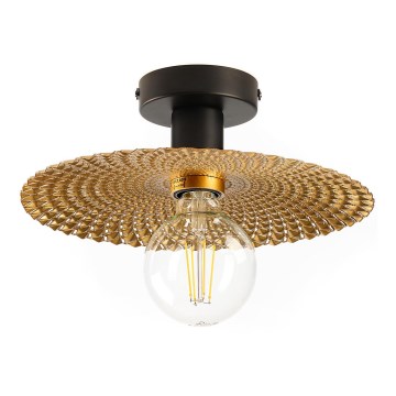 ONLI - Φωτιστικό οροφής GOLDEN 1xE27/22W/230V διάμετρος 28 cm χρυσαφί/μαύρο