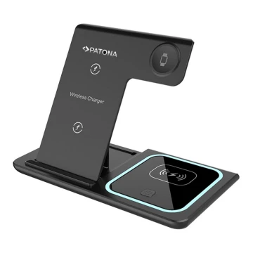 PATONA - Ασύρματος φορτιστής 3σε1 για iPhone μαύρο