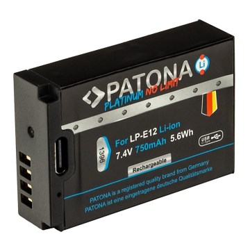 PATONA - Μπαταρία Canon LP-E12 750mAh Li-Ion Platinum USB-C charging