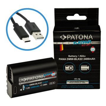 PATONA - Μπαταρία Panasonic DMW-BLK22 2400mAh Li-Ion Platinum USB-C charging