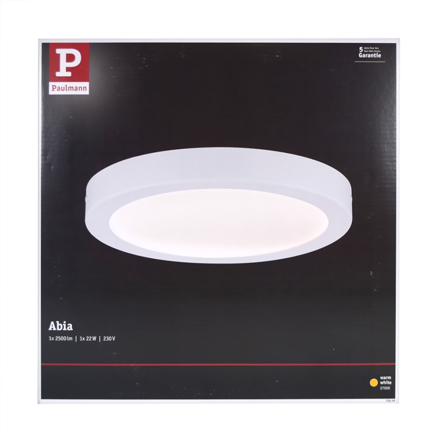 Paulmann 70899 - LED/22W Φως οροφής ABIA 230V