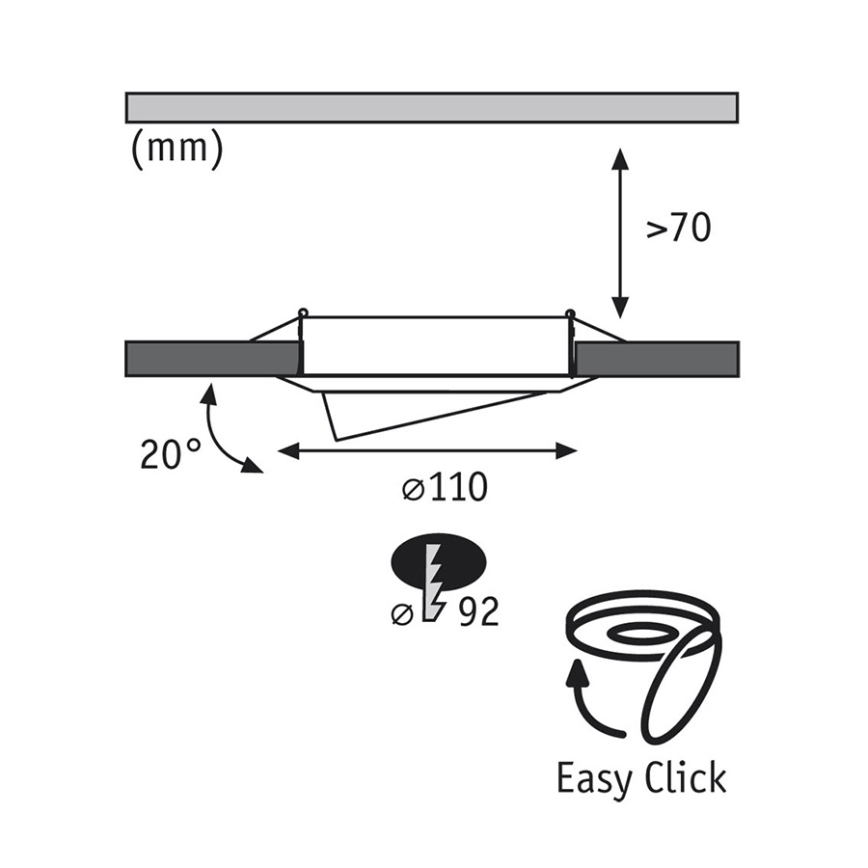 Paulmann 92029 - ΣΕΤ 3xLED-GU10/6,5W Χωνευτό φως QUALITY 230V