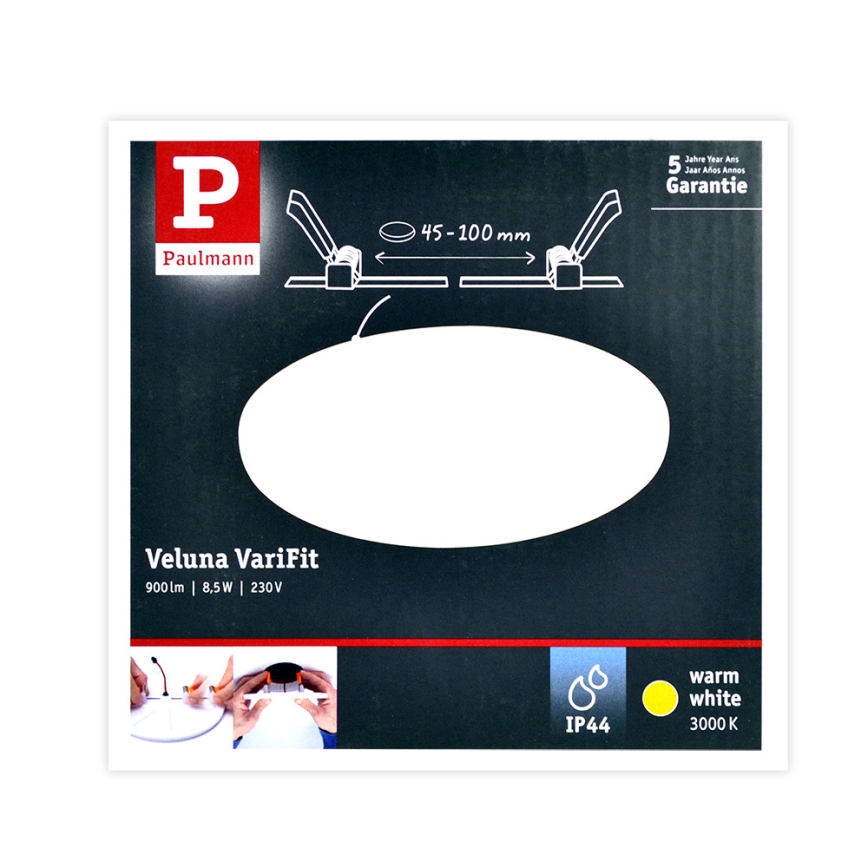 Paulmann 92388 - LED/8,5W IP44 Χωνευτό φως μπάνιου VARIFIT 230V