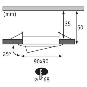 Paulmann 92774 - ΣΕΤ 3x LED/6,8W Χωνευτό φως μπάνιου PREMIUM LINE 230V