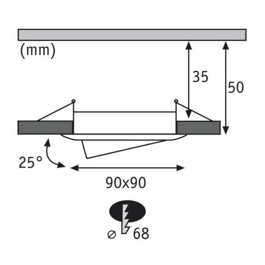 Paulmann 92774 - ΣΕΤ 3x LED/6,8W Χωνευτό φως μπάνιου PREMIUM LINE 230V