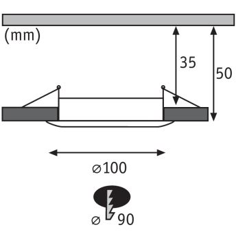 Paulmann 92783 - LED/14W Κρεμαστό φως οροφής μπάνιου dimmer COIN LED/14W/230V IP44