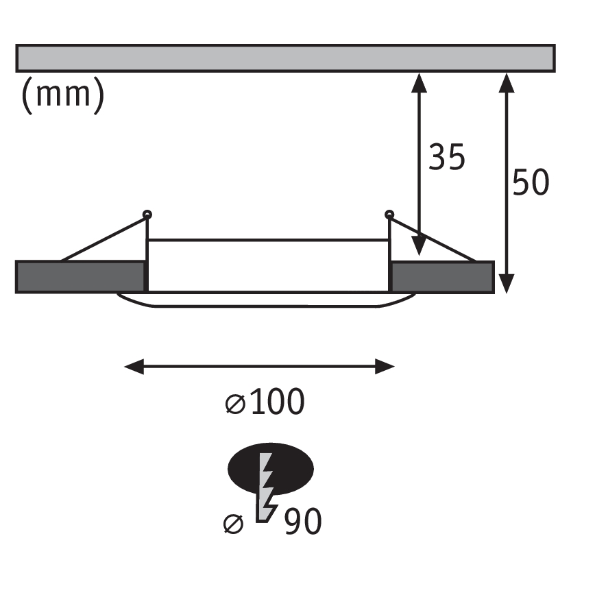 Paulmann 92783 - LED/14W Κρεμαστό φως οροφής μπάνιου dimmer COIN LED/14W/230V IP44