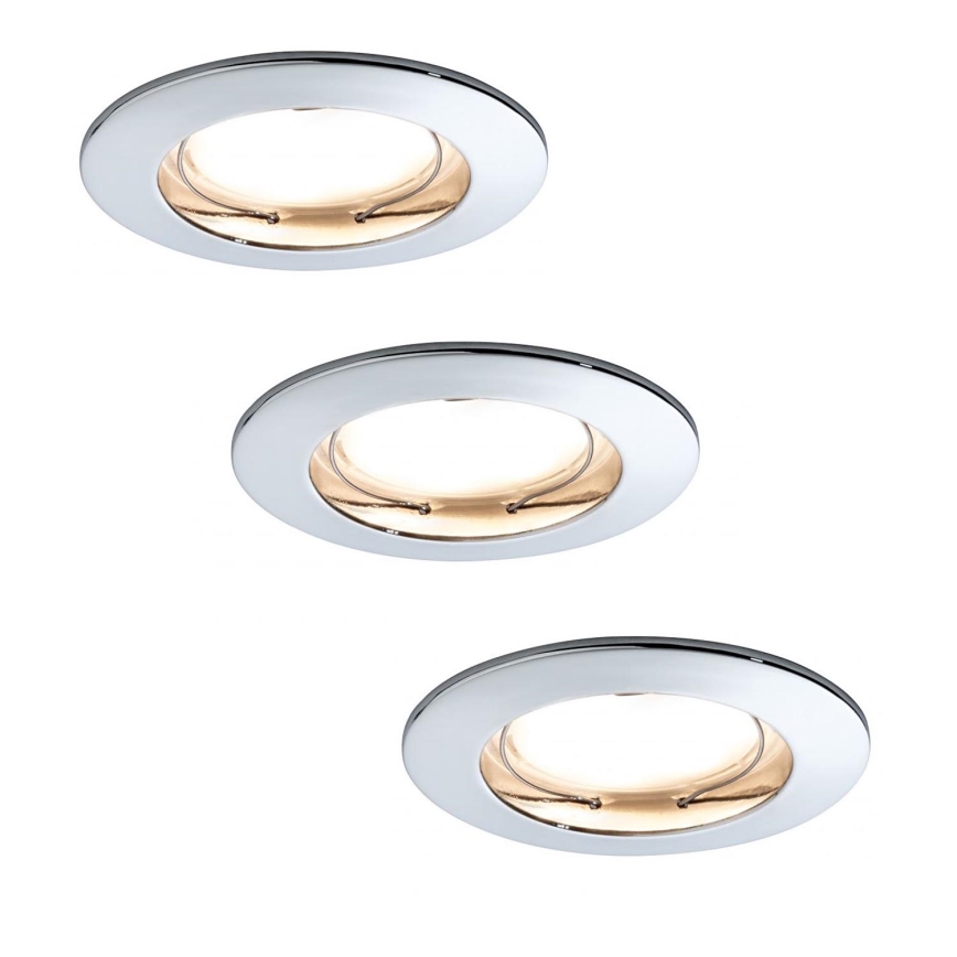 Paulmann 92829 - ΣΕΤ 3x LED/6,8W IP44 Dimmable χωνευτά φωτιστικά μπάνιου COIN 230V