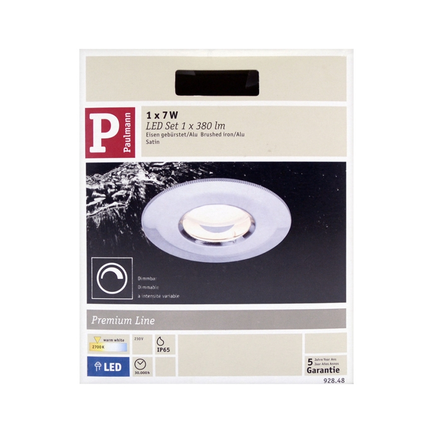 Paulmann 92848 - LED/7W IP65 Χωνευτό φως μπάνιου COIN 230V