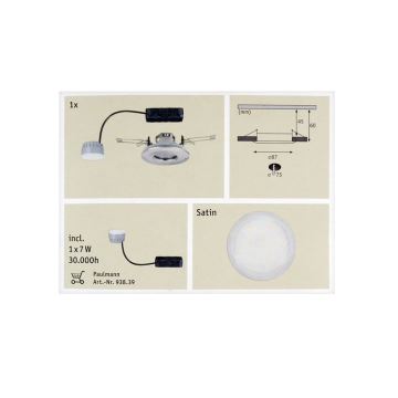 Paulmann 92848 - LED/7W IP65 Χωνευτό φως μπάνιου COIN 230V