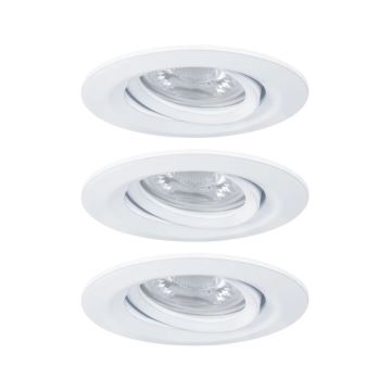 Paulmann 92971 - ΣΕΤ 3x LED/4,2W IP23 Χωνευτό φωτιστικό οροφής μπάνιου dimmimg NOVA 230V