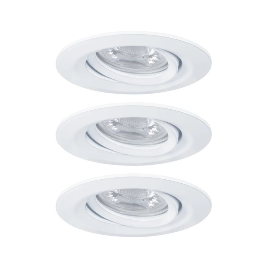 Paulmann 92971 - ΣΕΤ 3x LED/4,2W IP23 Χωνευτό φωτιστικό οροφής μπάνιου dimmimg NOVA 230V