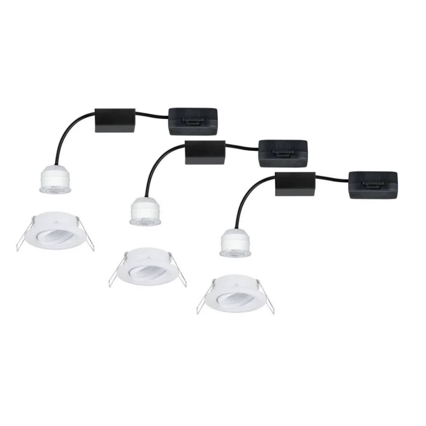 Paulmann 92971 - ΣΕΤ 3x LED/4,2W IP23 Χωνευτό φωτιστικό οροφής μπάνιου dimmimg NOVA 230V