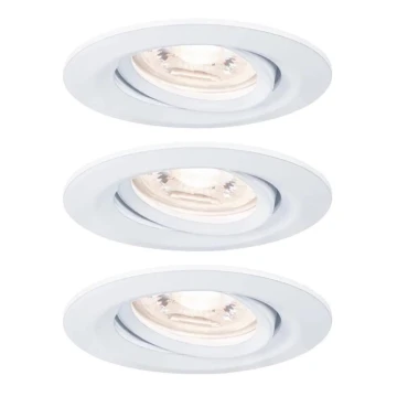 Paulmann 92971 - ΣΕΤ 3x LED/4,2W IP23 Χωνευτό φωτιστικό οροφής μπάνιου dimmimg NOVA 230V